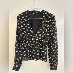 Banana Republic Floral Wrap Blouse